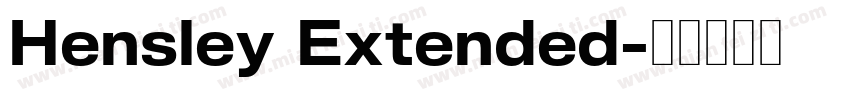Hensley Extended字体转换